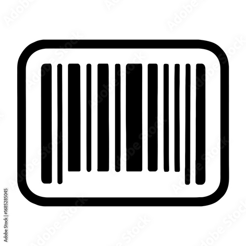 Essential Barcode Icon for Product Identification, Inventory Management, and Retail Systems. Universal Product Code (UPC) & EAN Symbology for Efficient Stock Tracking, Data Capture, and Global Supply 
