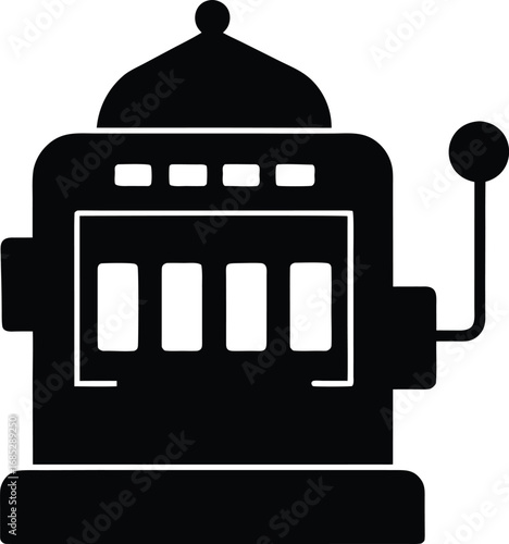 Black vector slot machine icon