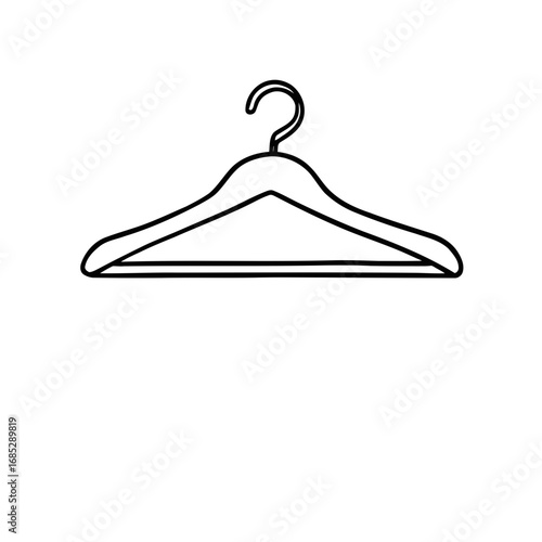 Wooden clothes hanger isolated on a white background