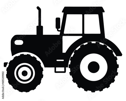 Farm Tractor Silhouette