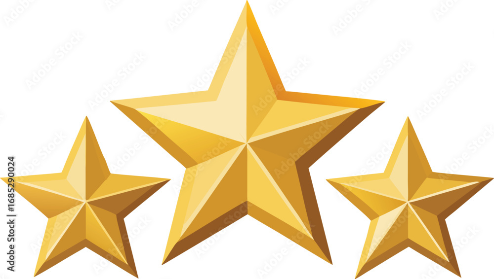 Fototapeta premium Golden stars vector design for christmas decoration. Gold star icon