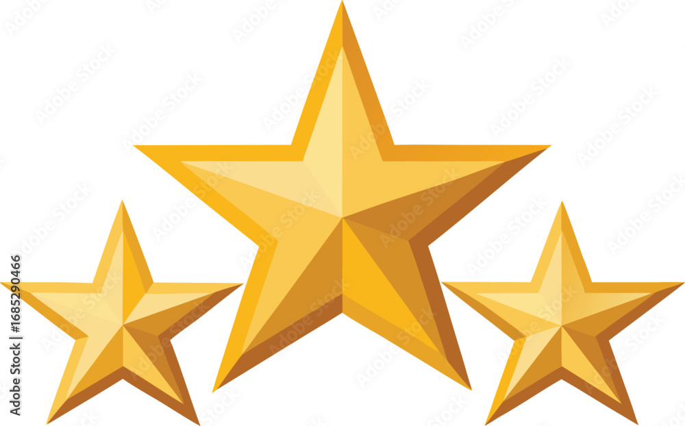 Fototapeta premium Golden stars vector design for christmas decoration. Gold star icon