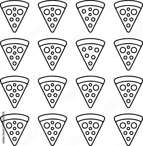 Pizza Slices A Doodle Delight - Simple and Fun Food Illustration for Creative Projects
