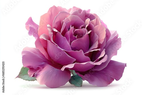 Close-up of a vibrant,  pink rose