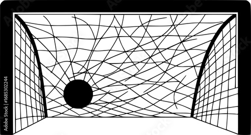 Football goal post svg, Football goal net silhouette, Football net with ball svg, Football net with ball silhouettes, Soccer net vector..