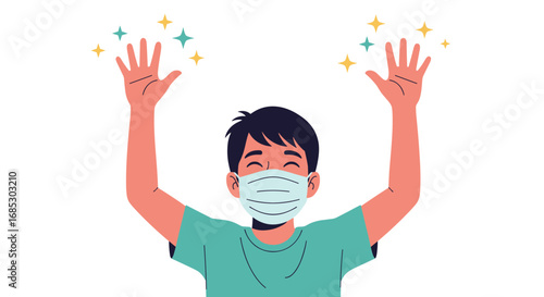Clean hands protect against germs and sickness health safety