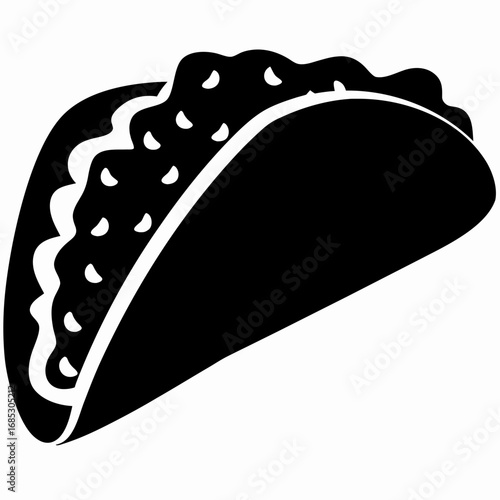 Black Taco Crunch Vector Design