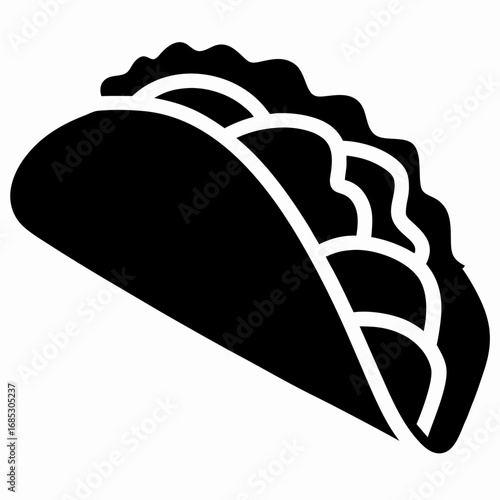 Black Taco Crunch Vector Design