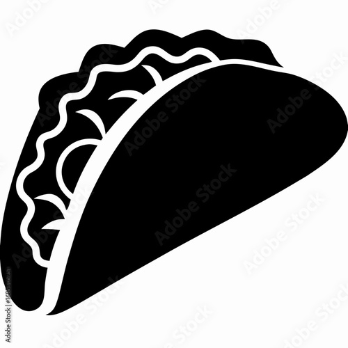 Black Taco Crunch Vector Design