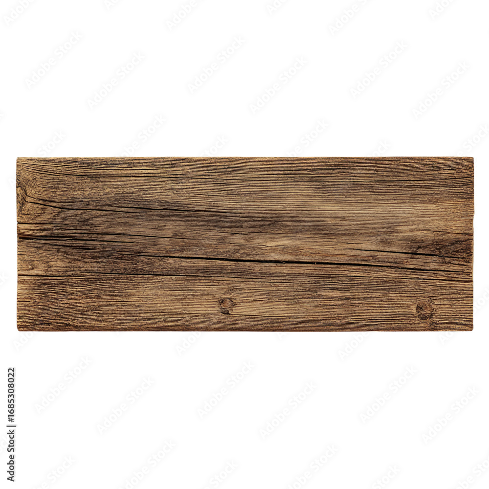 Naklejka premium Rustic Weathered Wooden Plank with Beautiful Grain Pattern