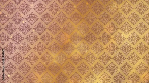 Thai pattern background with moving lights.mp4