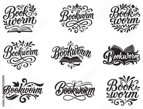 BOOKWORM TYPOGRAPHY.