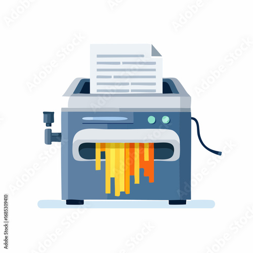 Flat Design Paper Shredder