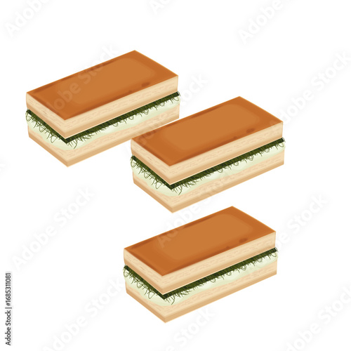 Vector Illustration Logo Clipart Korean Seaweed Filled Bread Gamtae