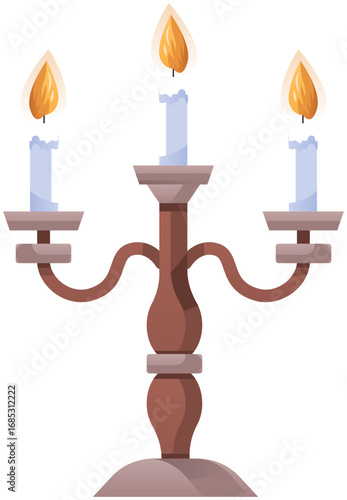 simple vector candelabra candle