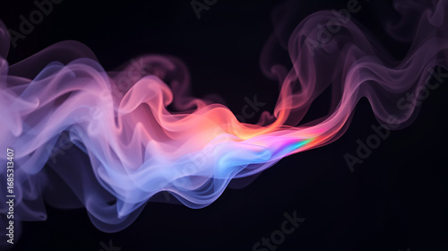 a colorful object with smoke