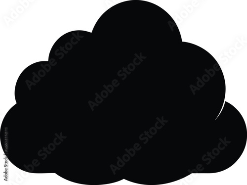 Black cloud icon vector