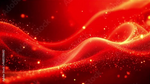 Dynamic abstract waves of fire and glowing embers create a vibrant background for energy, passion, and excitement, ai generated, 4k hd video clip