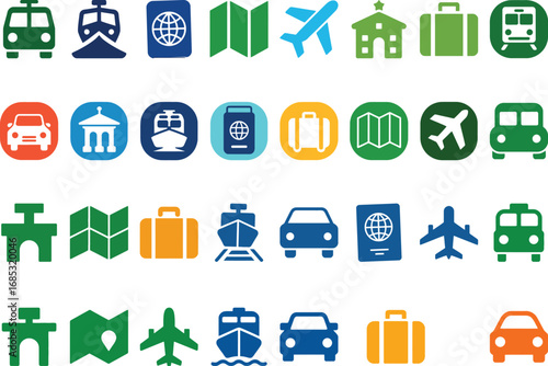 Ultimate Travel Icons Transportation  Destinations