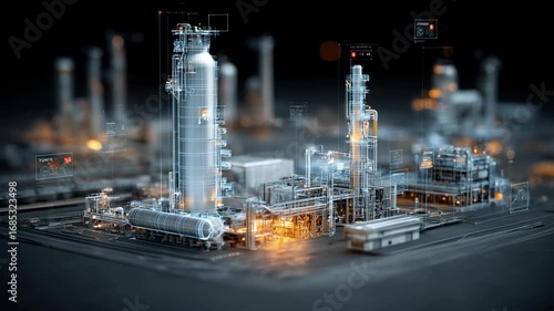 Advanced Industrial Facility with Digital Integration and Technology