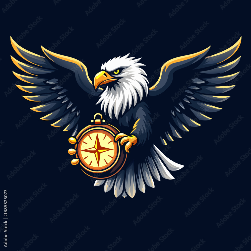 Obraz premium Eagle Medal Mascot Logo 