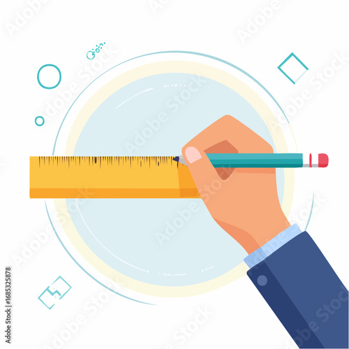 Hand Measuring With Ruler