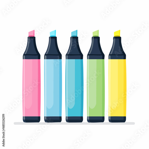 Collection Of Colorful Highlighters