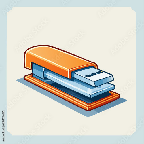 Pixel Art Stapler Illustration