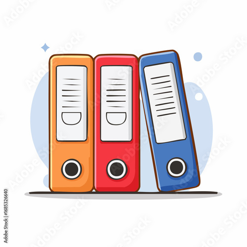 Three Colorful File Folders