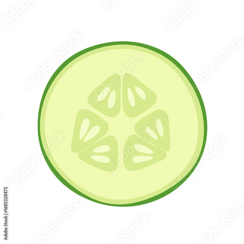 cucumber sliced isolated on transparent png vector