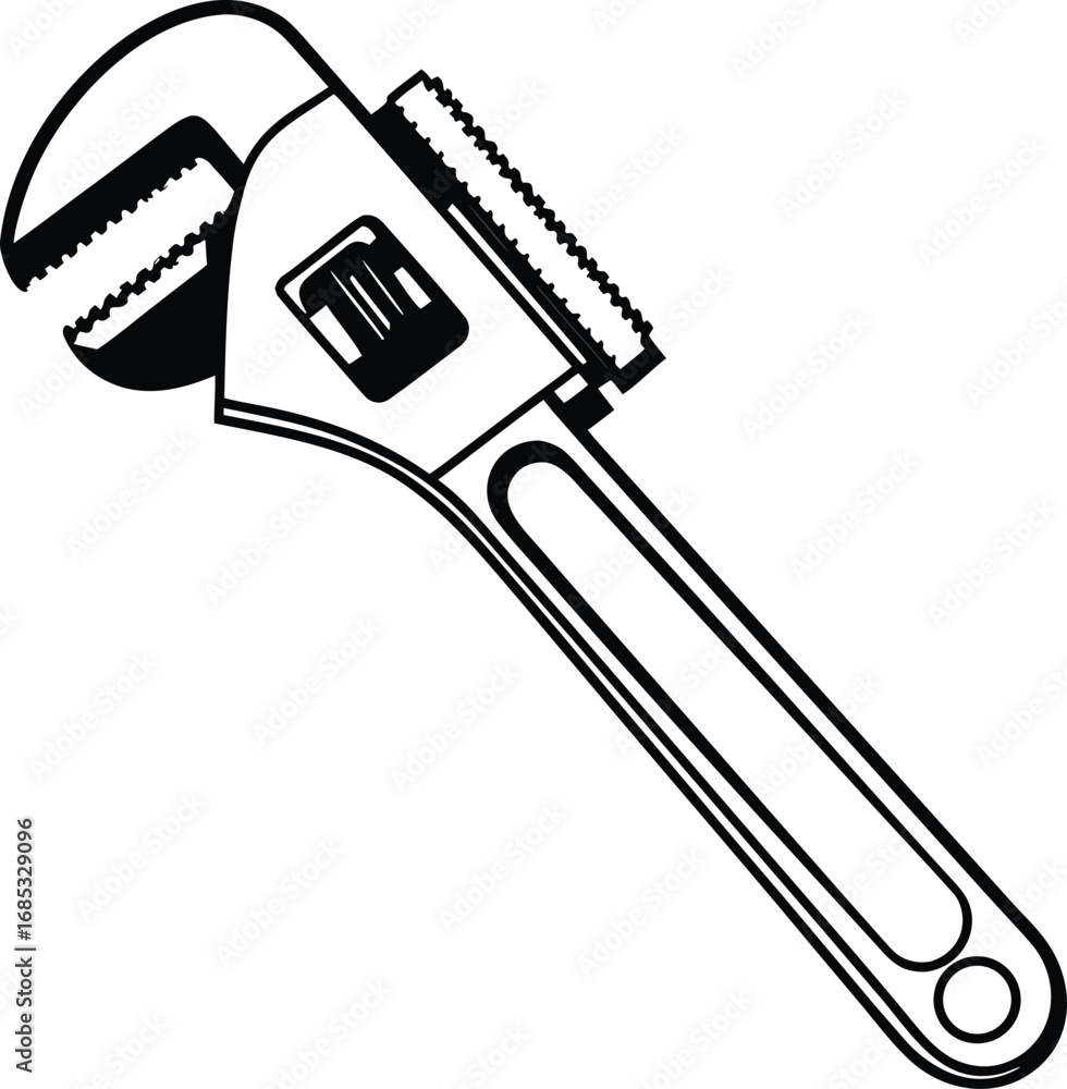 Fototapeta premium Adjustable wrench tool metal mechanical