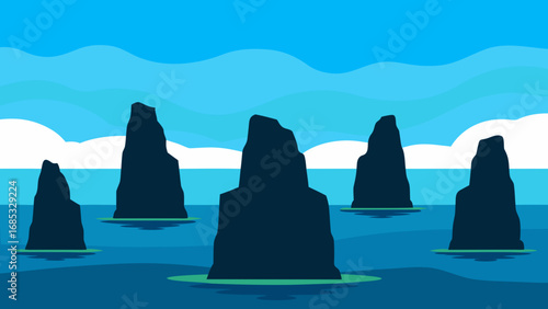 Iconic Twelve Apostles Sea Stacks Against a Dramatic Ocean Sky Nature's Art