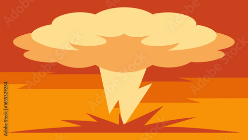 Massive Thunderhead Cloud Looming on the Horizon a Powerful Stormy Nature Scene