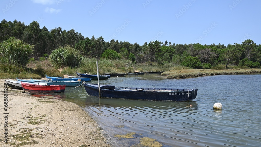 Fototapeta premium boats on the river