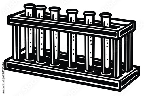 test tube rack vector icon