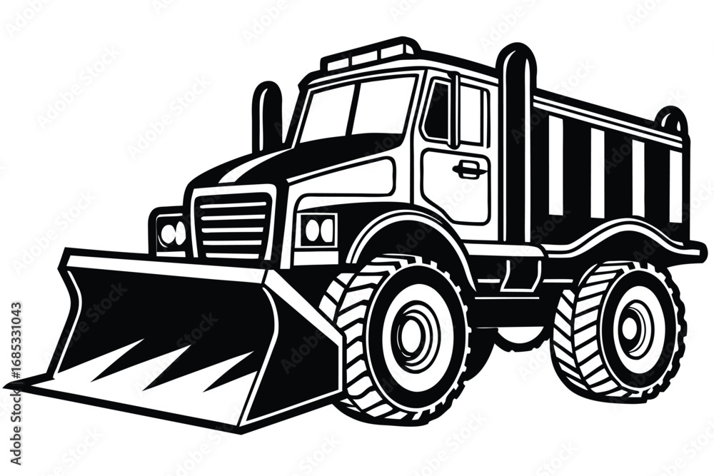 Fototapeta premium snowplow vector