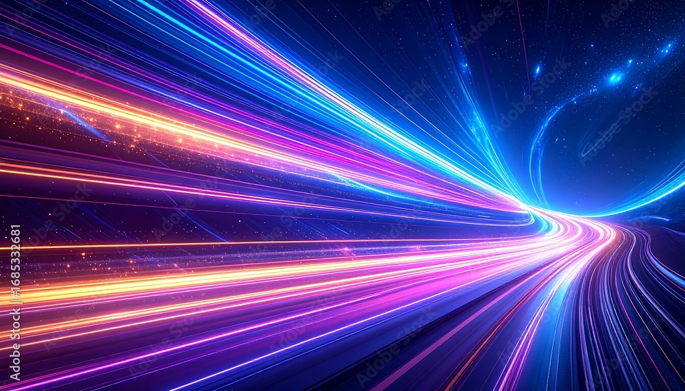 Obraz premium Abstract speed tunnel