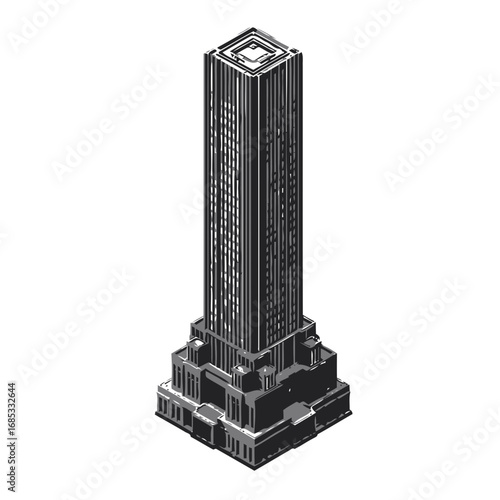 A stark, isolated, black metal monument to the world war resembles a metronome or an office stapler