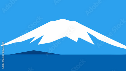 Kilimanjaro Snow Cap Iconic African Mountain Vector Illustration Art