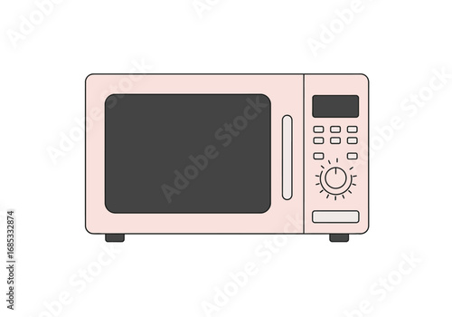 Stylish pink microwave ready to heat up your meals quickly and efficiently in a modern kitchen