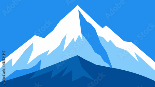Majestic Mount Everest Summit Nature Vector Illustration World S Highest Peak