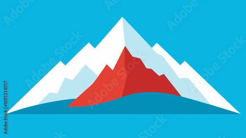 Grand Mount Everest Summit Nature Vector Illustration Ultimate Mountain Goal