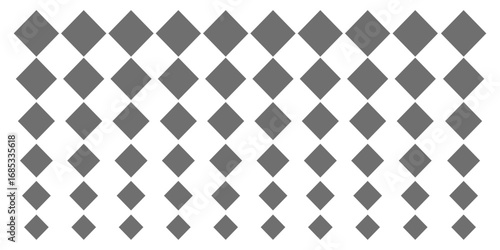 Seamless diamond harlequin geometric background pattern. Tileable black and white circus clown vintage wallpaper texture. Monochrome greyscale rhombus tile mosaic or diagonal checker backdrop.