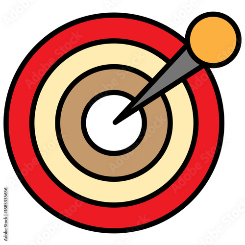 Target niche bullseye marketing icon