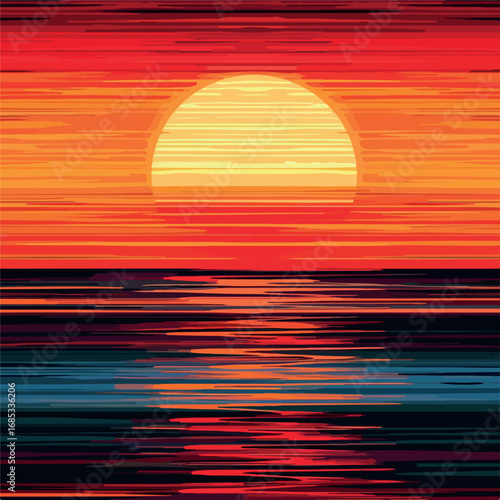 palm, beach, sunset, tropical, tree, sea, sun, summer, island, ocean, sky, landscape, nature, vector, silhouette, illustration, sunrise, travel, water, vacation, paradise, sand, holiday, waves, palmtr