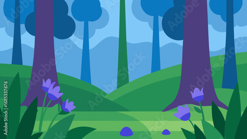 Enchanting bluebell woods in spring a beautiful natural floral carpet scene