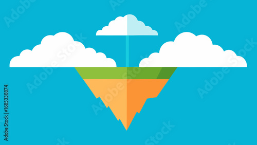 Beautiful cloud inversion filling a valley a serene atmospheric natural spectacle