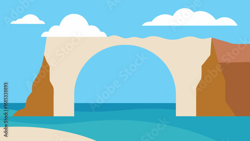 Coastal erosion creating sea arches a powerful example of natural geological forces