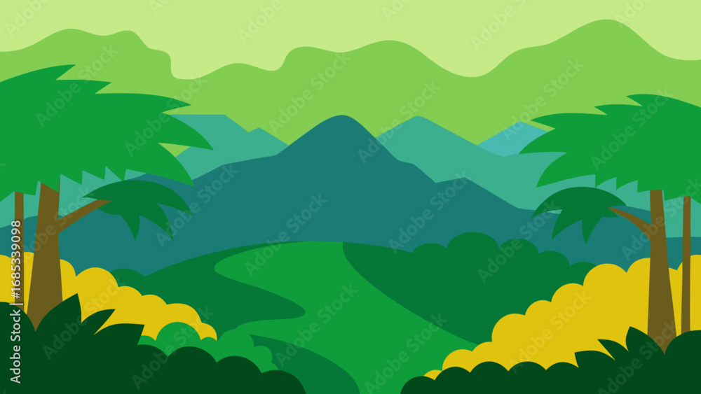 Fototapeta premium Vast Congo Basin jungle a dense tropical rainforest teeming with wild species