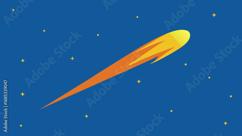 Bright comet streaking across the night sky a stunning celestial phenomenon